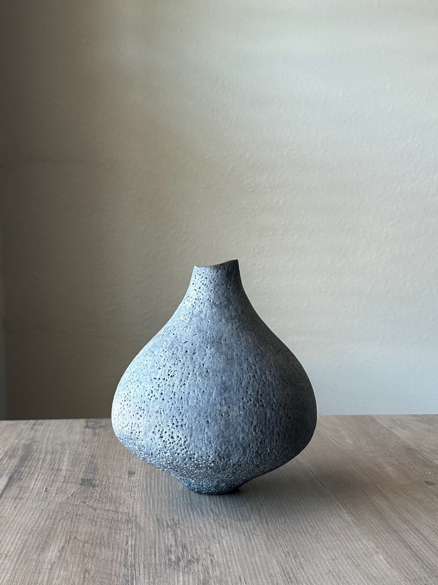 Bottle #3. Hand built stoneware with paint. Height 8 in. Diameter 6.5 in.