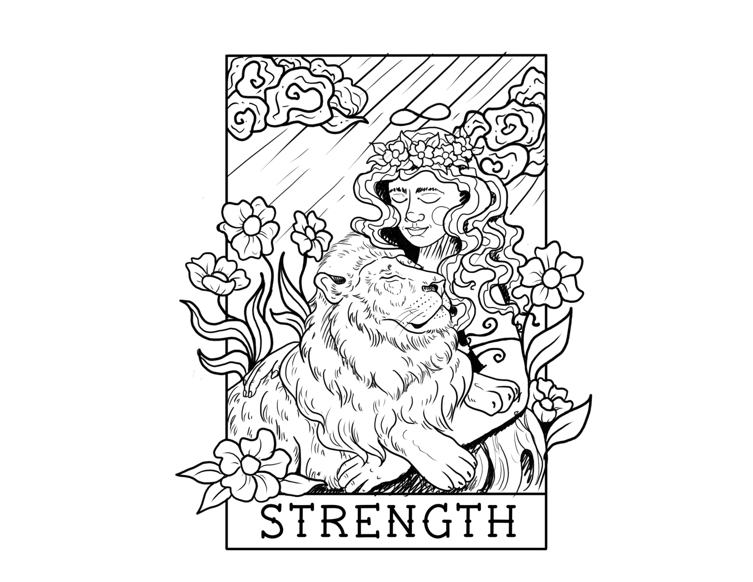 linework strength card, $250, can add color/shading for additional cost