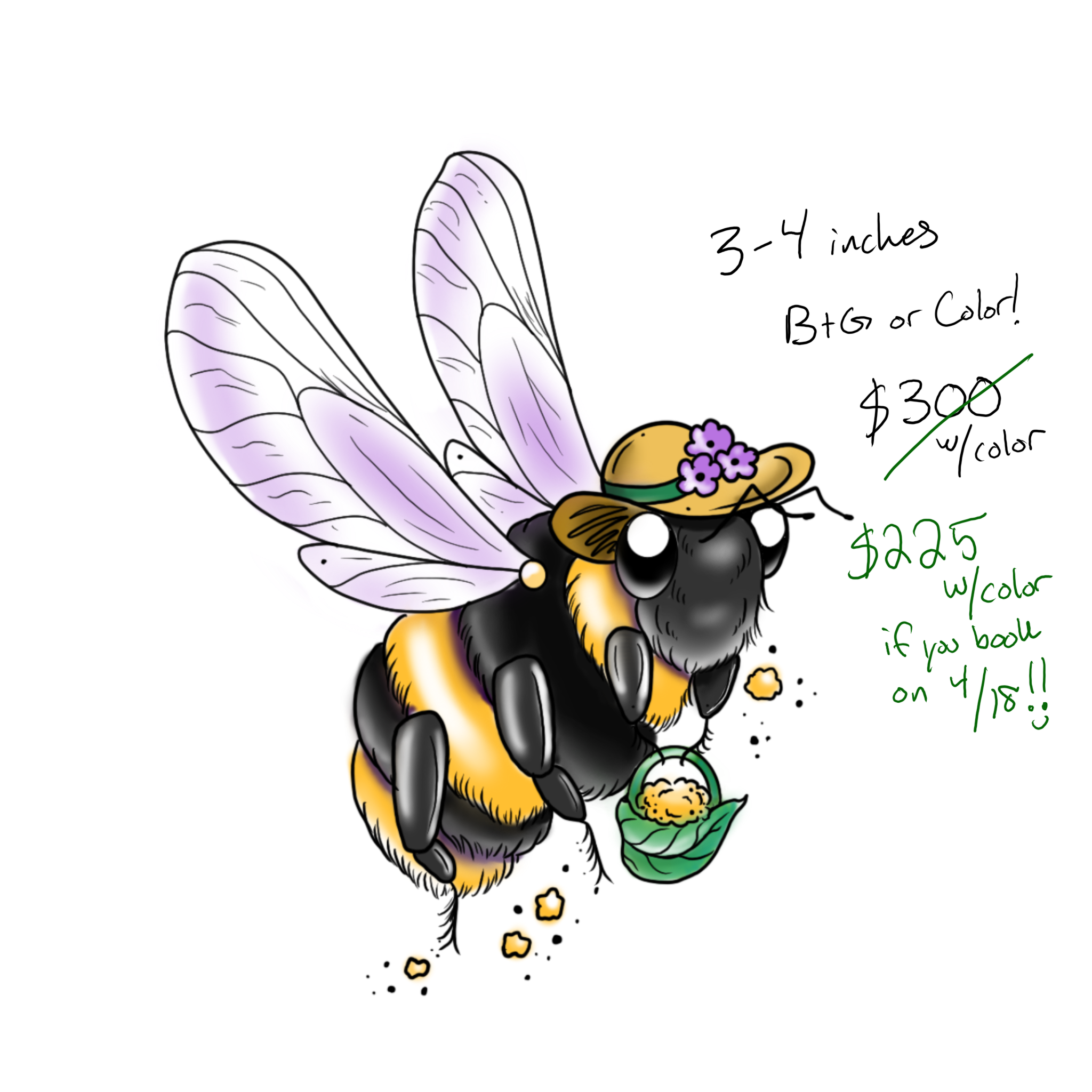 Busy Bee- $300 w/ color