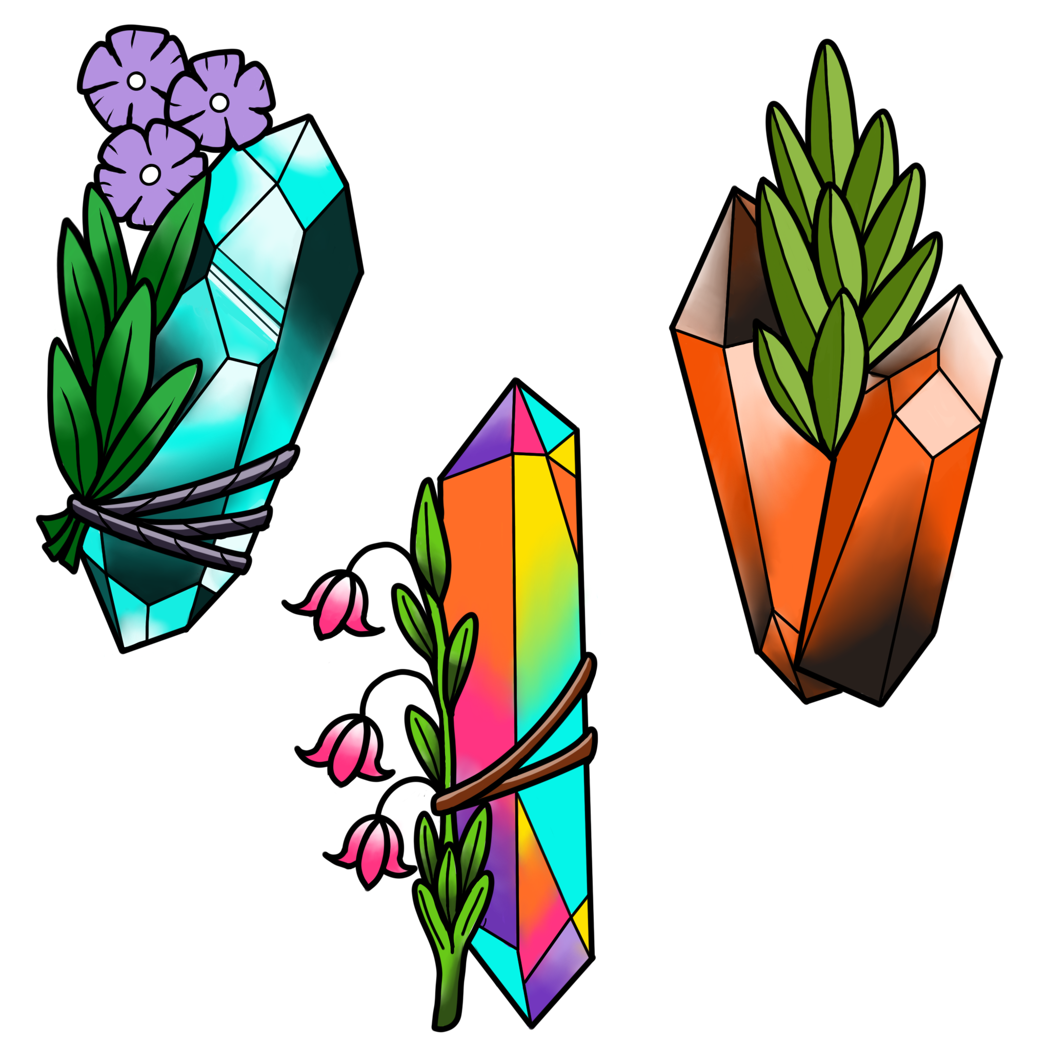 Crystal Bundles; size: 4 in min, full price: $300 sale price: $225