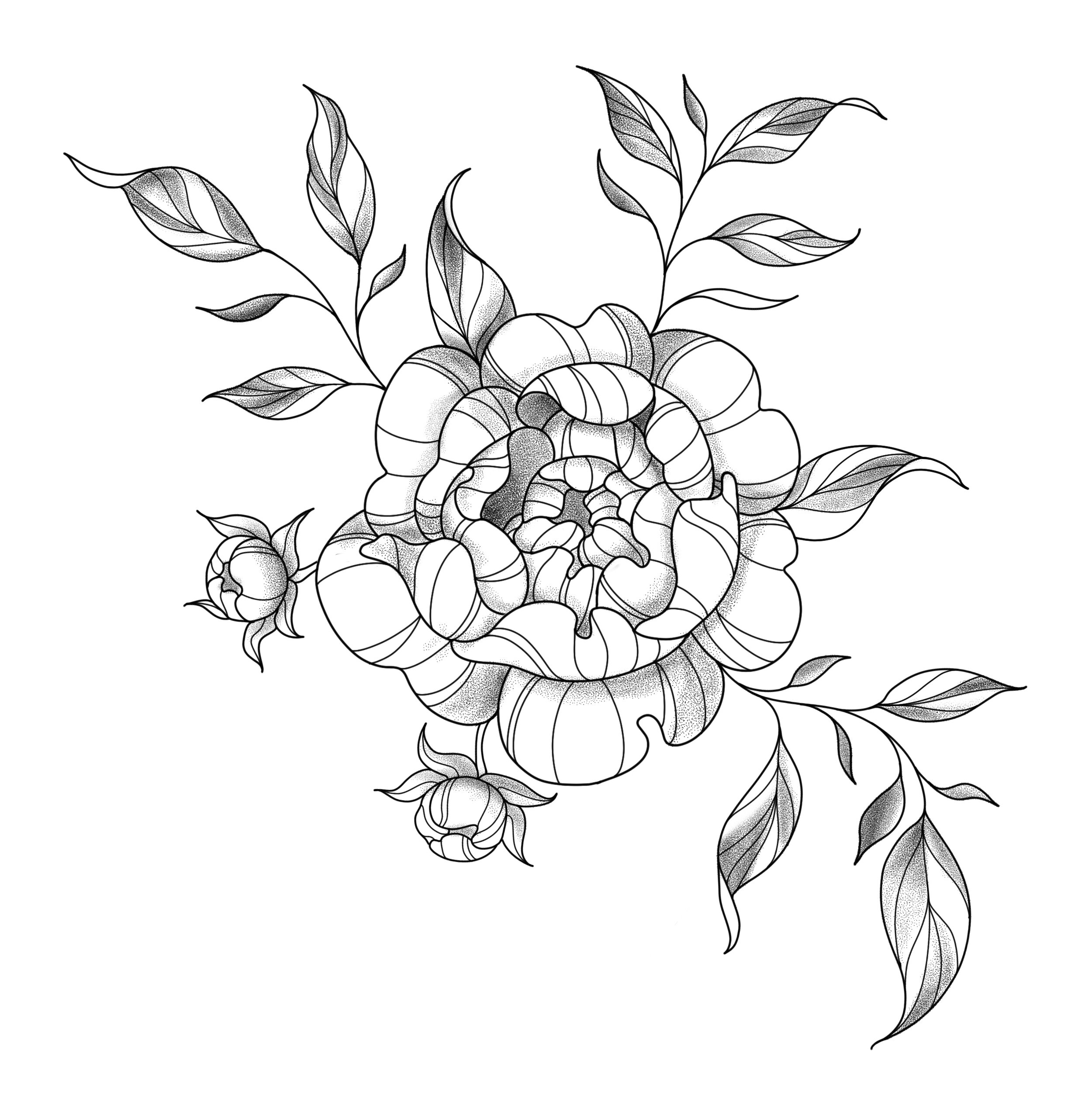 Shoulder Peony | $400-$500