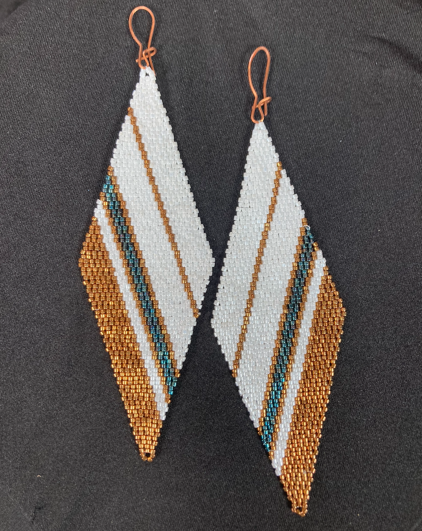 Ball gown ready sewn bead earrings