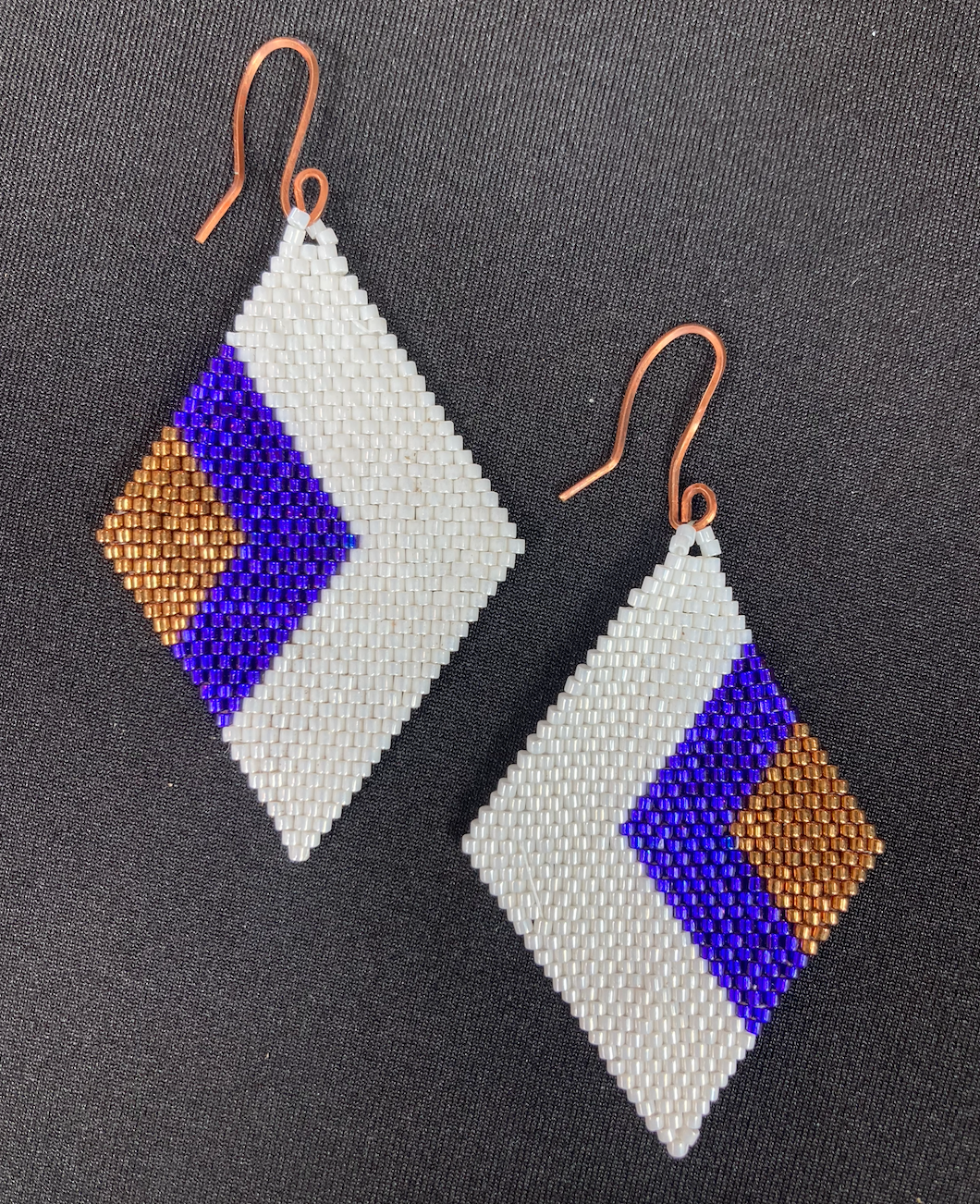 Fancy Sewn bead Triple Triangle