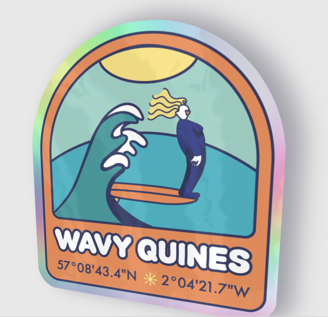 Wavy Quines - Holographic Sticker