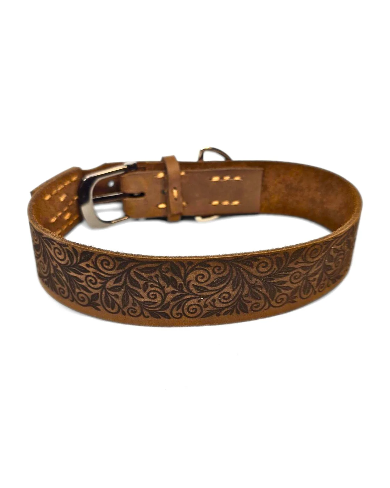 Nature's Elegance Adjustable Leather Dog Collar