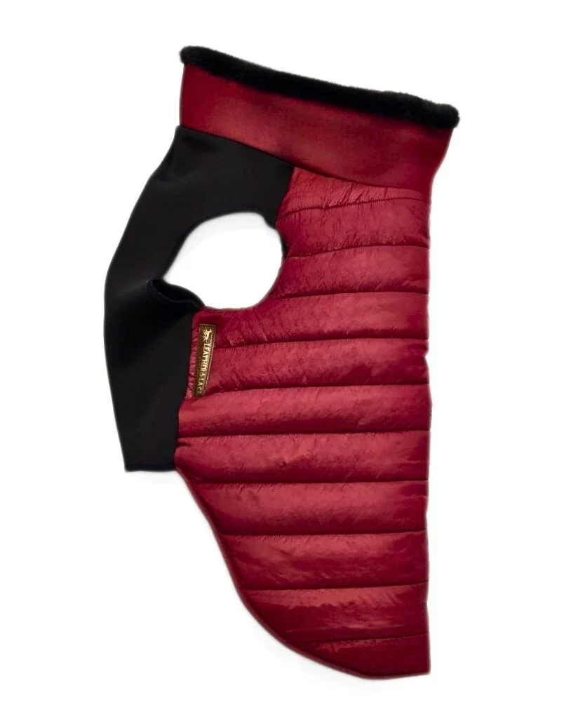 Luxury Lightweight Dog Coat with Faux Fur Collar - Size XL