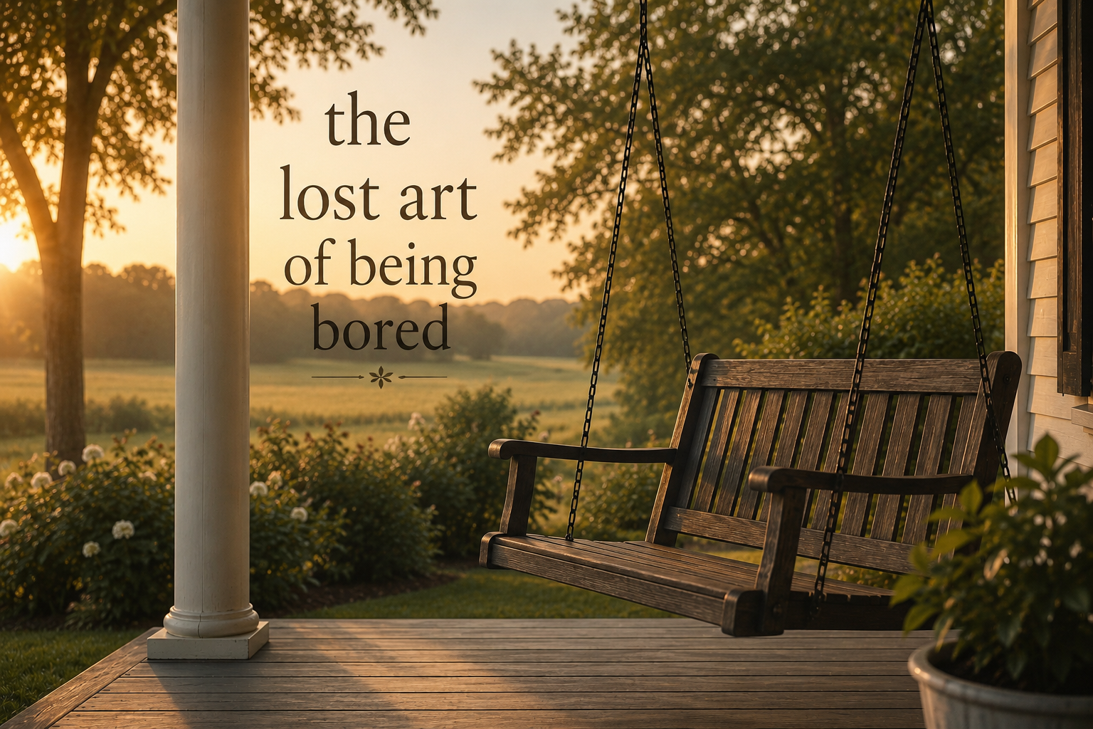 The Lost Art of Being Bored