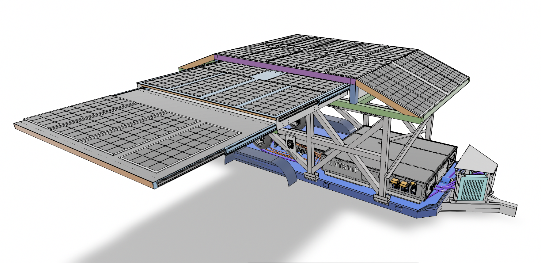 It even had a solar awning, that solar awning as well as the solar canopy was designed by an intern who later turned fulltime!