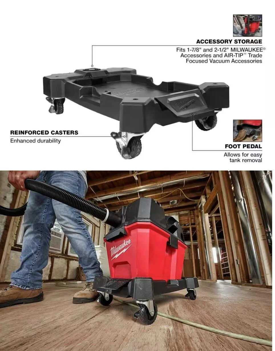 M18 Modular Vacuum Cart - Tasked with a neglected M18 vacuum accessory project six months before launch, I faced a cart design failing durability tests, prone to deformation. I redesigned it, conducting FEA, drop tests in cold and ambient conditions,