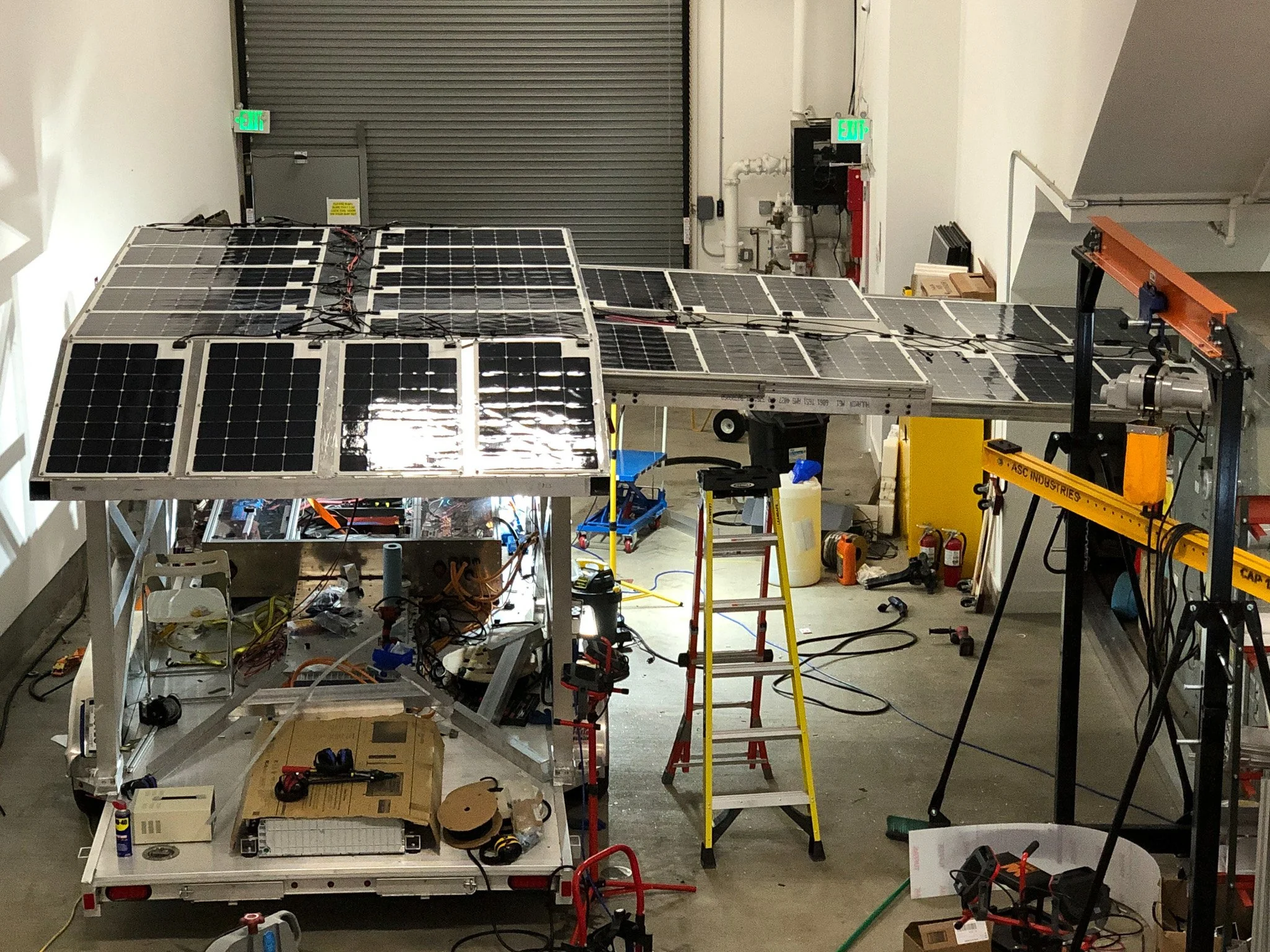 Picture of the solar canopy, we had a ton on there, the canopy didn't end up making it on the production vehicle but it was cool.