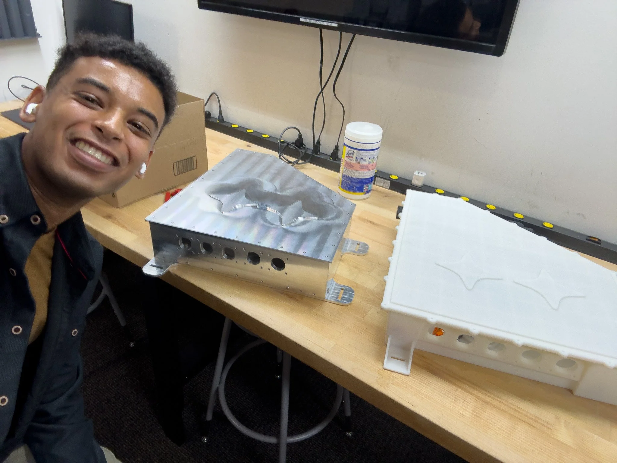 The difference between the billet aluminum version and a 3D print of the cast version