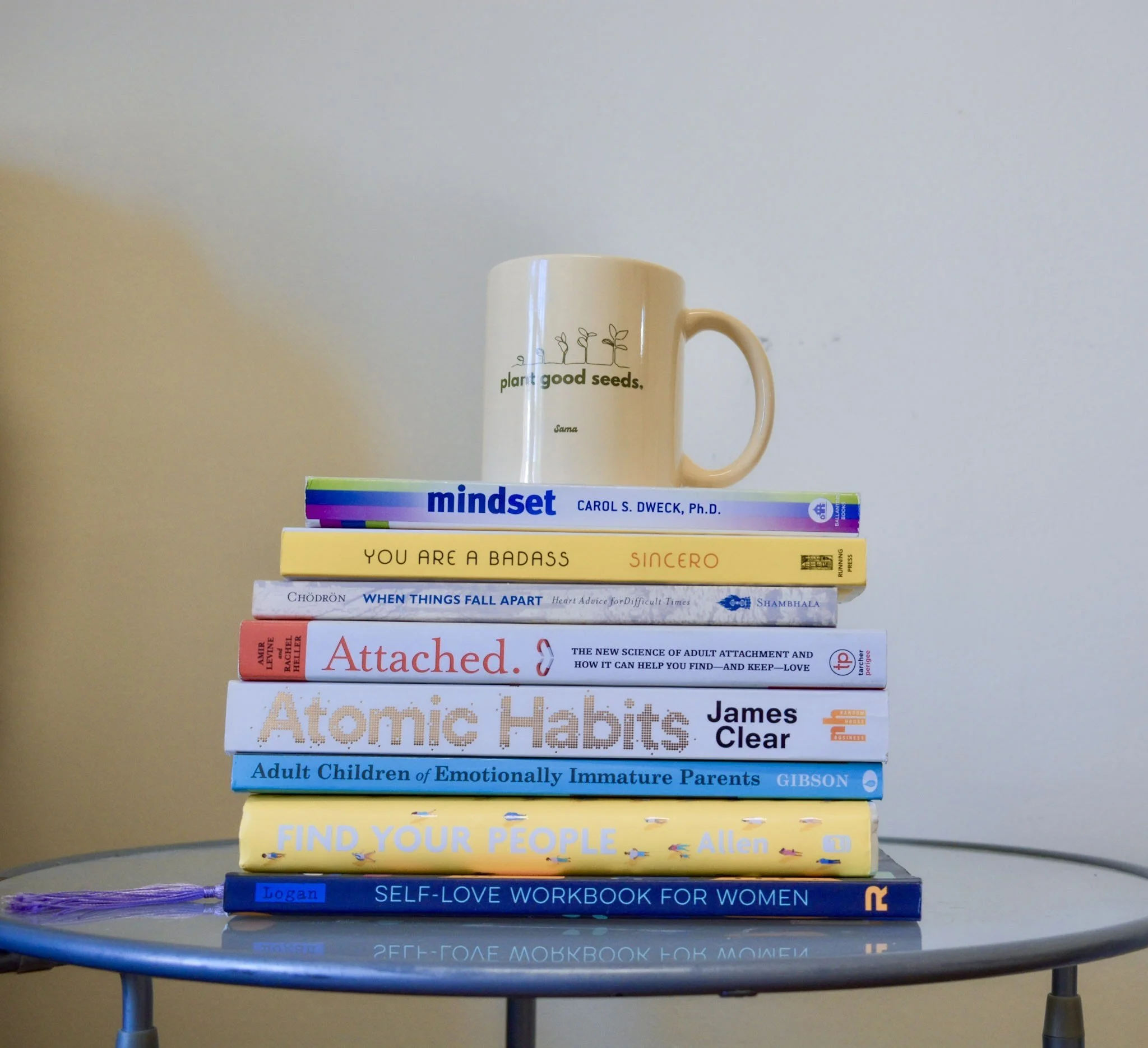 therapy book, plant good seeds, attachment, habits, mindset, adult children of emotionally immature parents, find your people, self love for women