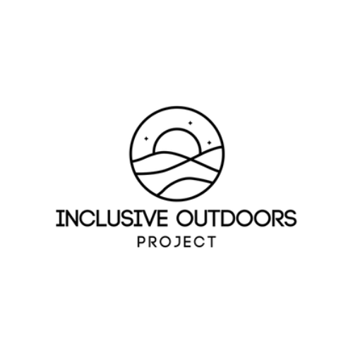 Logo of Inclusive Outdoors Project with a line art sun and landscape