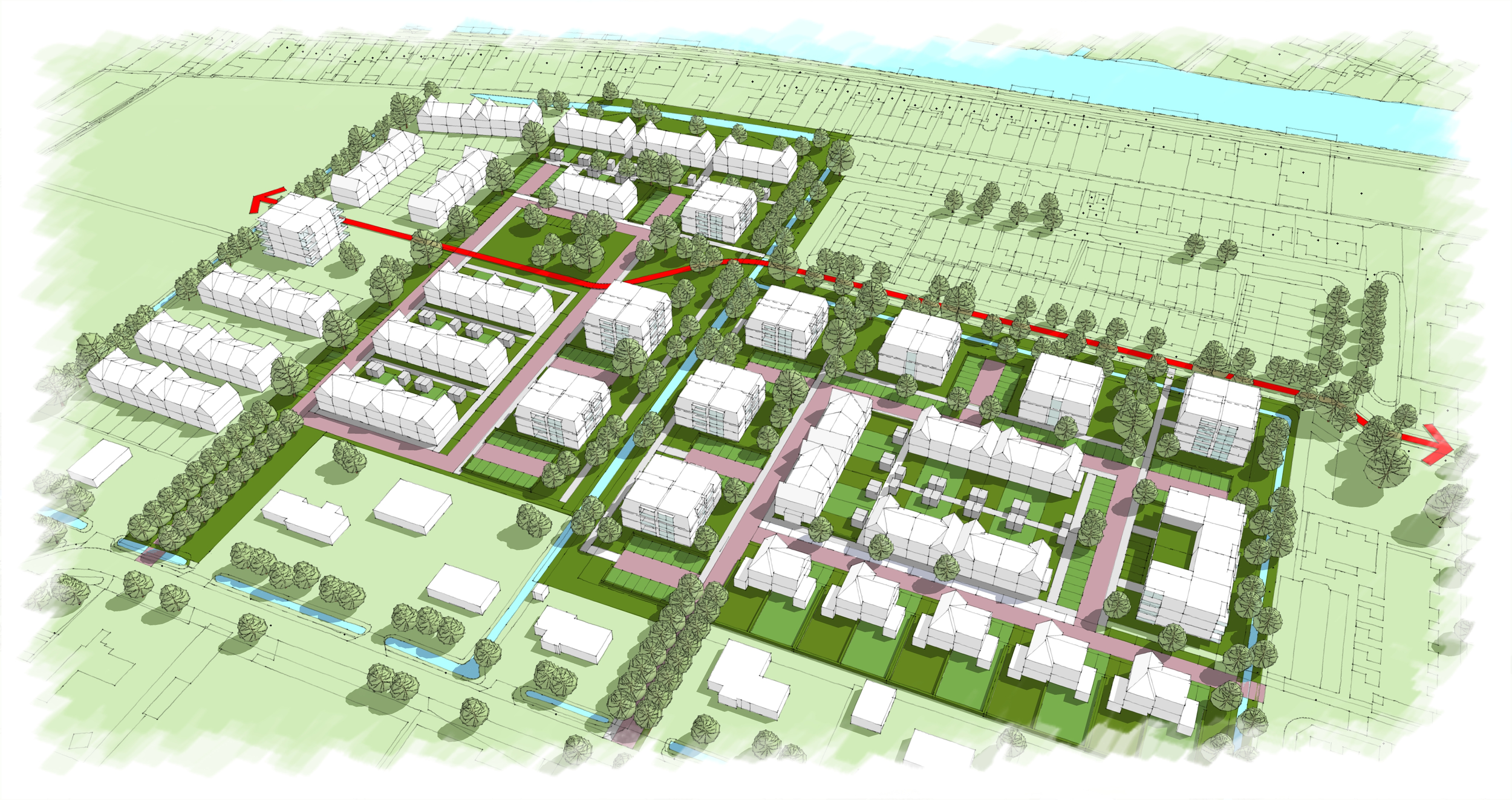 Gebiedsontwikkeling 220 woningen - Rijsenhout