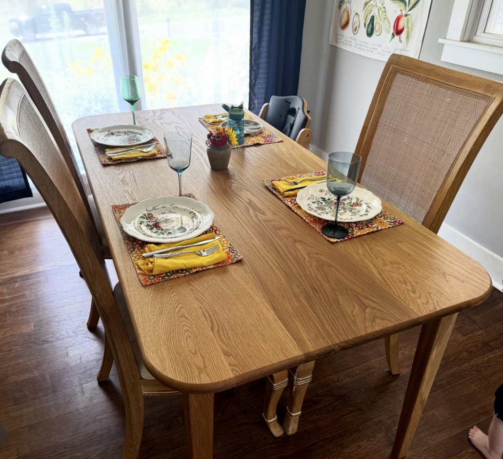 Oak dining table