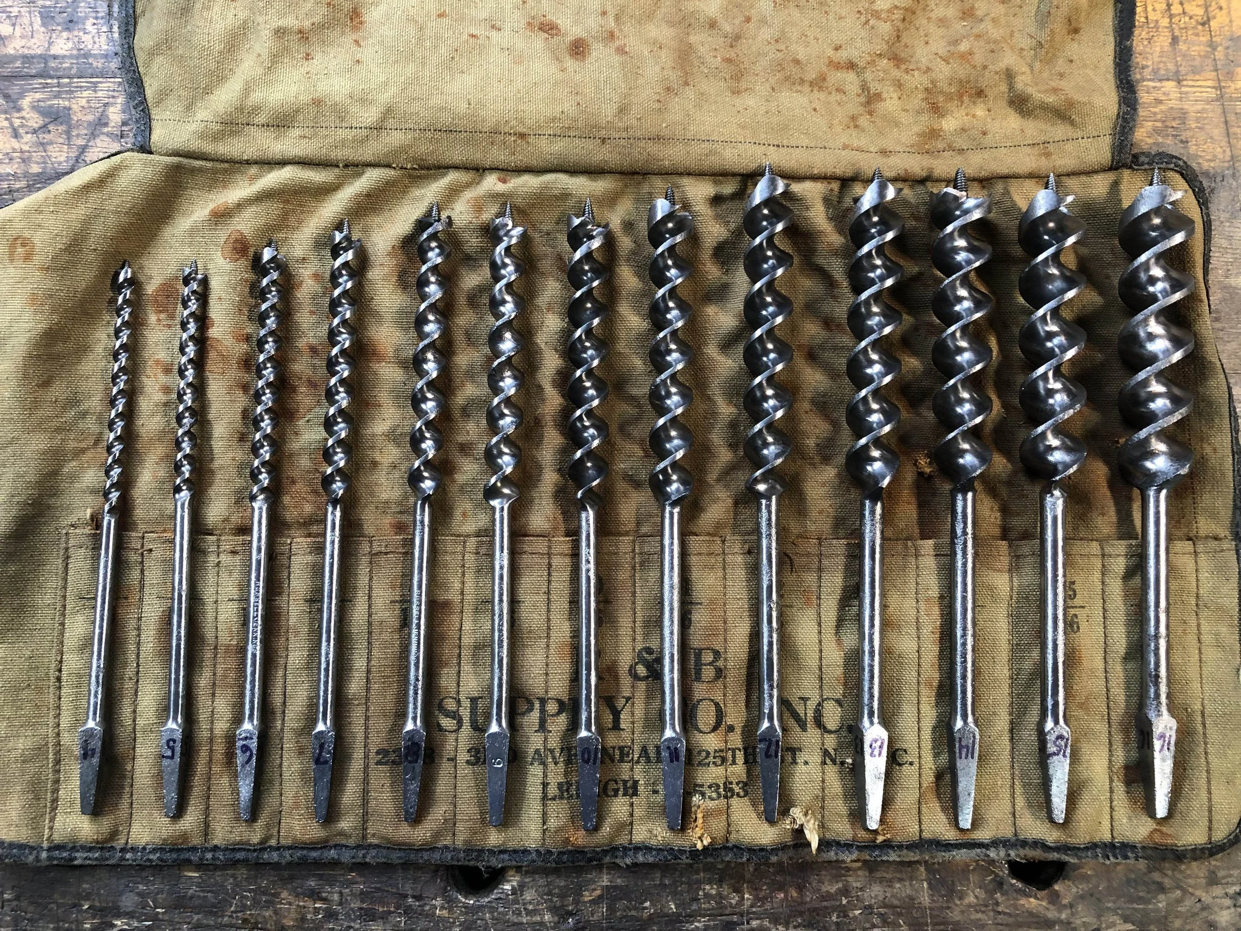 Restoring a Set of Auger Bits for a Bit Brace