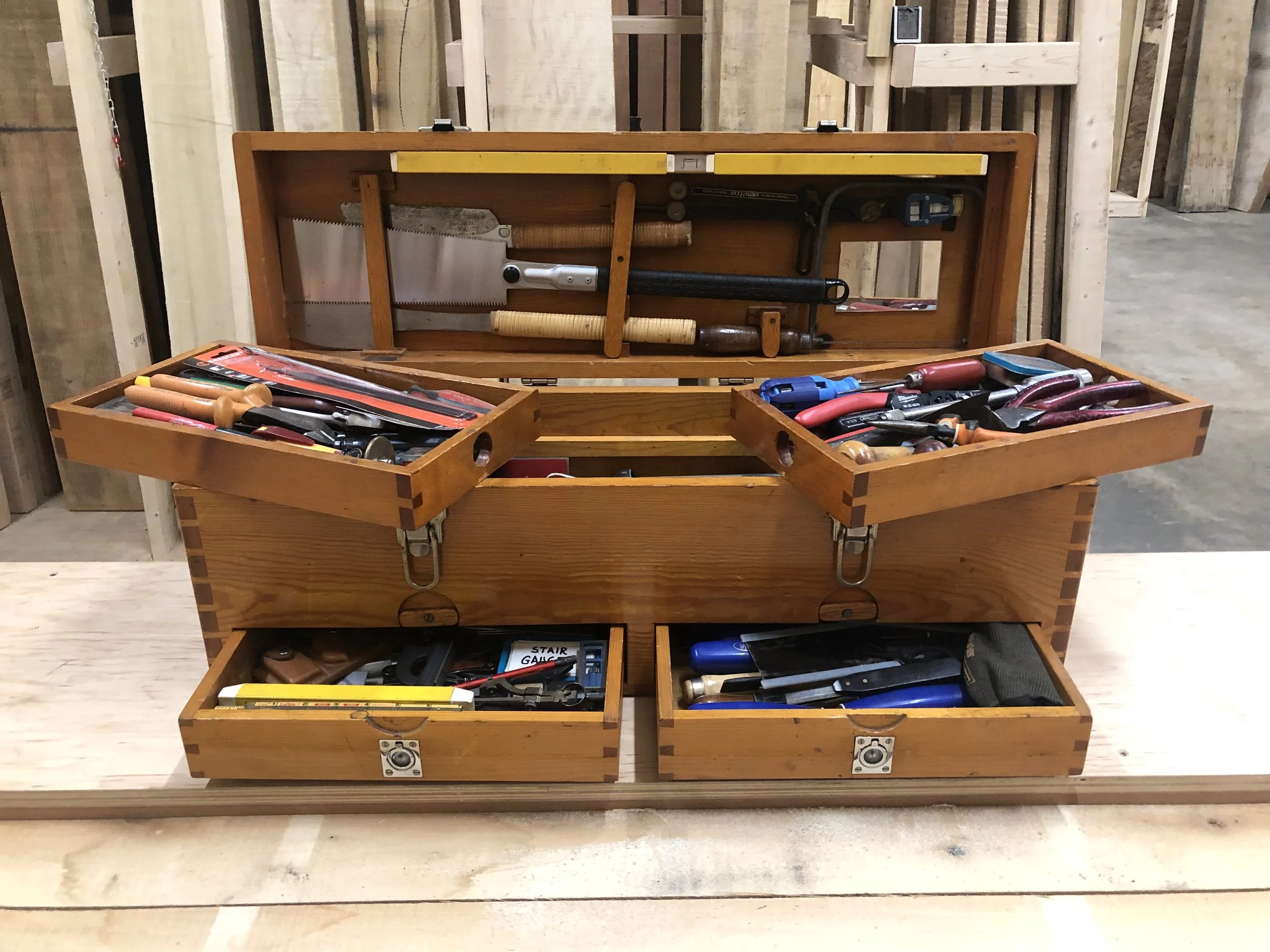Portable Craft Made Wooden Toolboxes