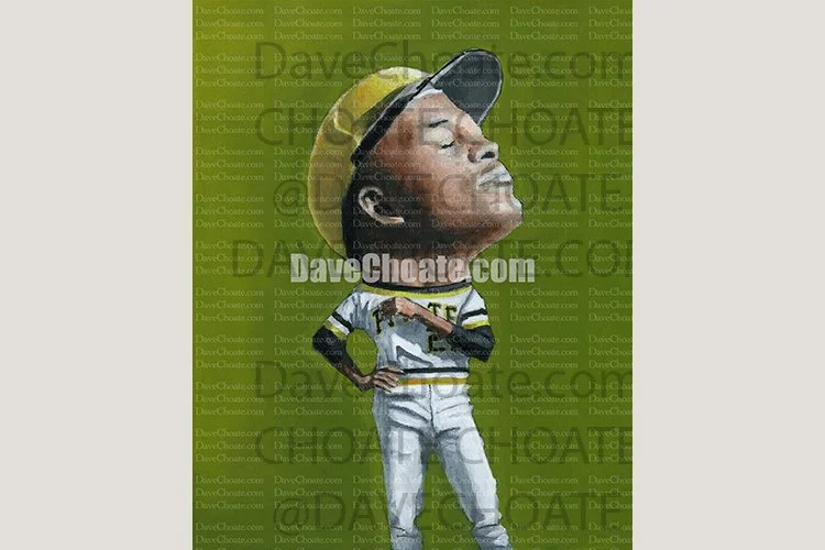 Robert Clemente, Pittsburgh Pirates. Art Photo Print from an original acrylic painting