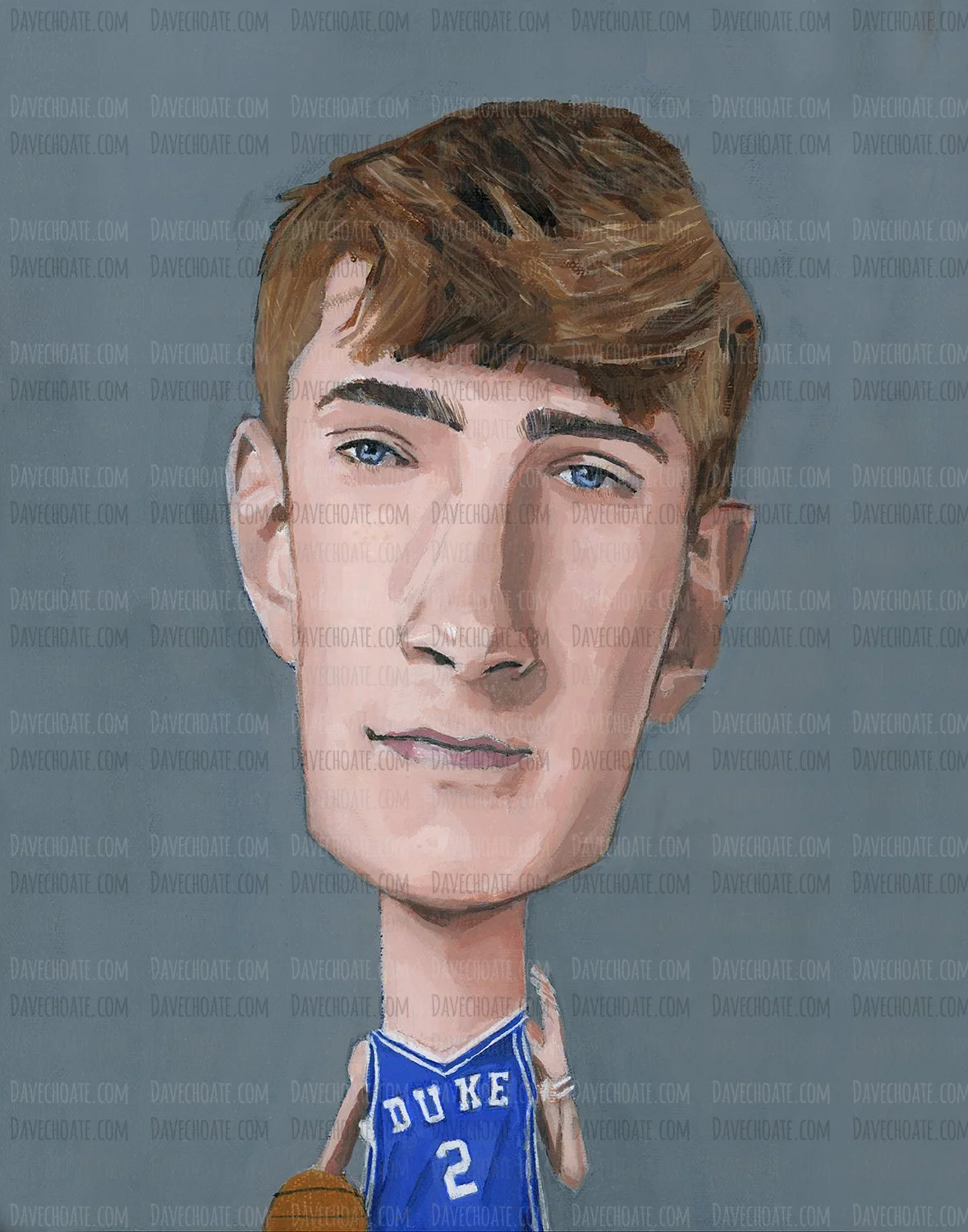 Cooper Flagg, Duke Blue Devils. Art Photo Print based off an original painting