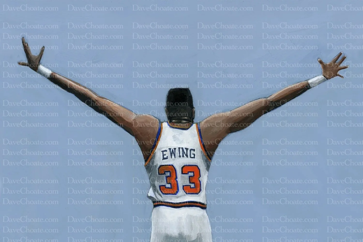 Patrick Ewing, New York Knicks Art Photo print from an original acrylic painting