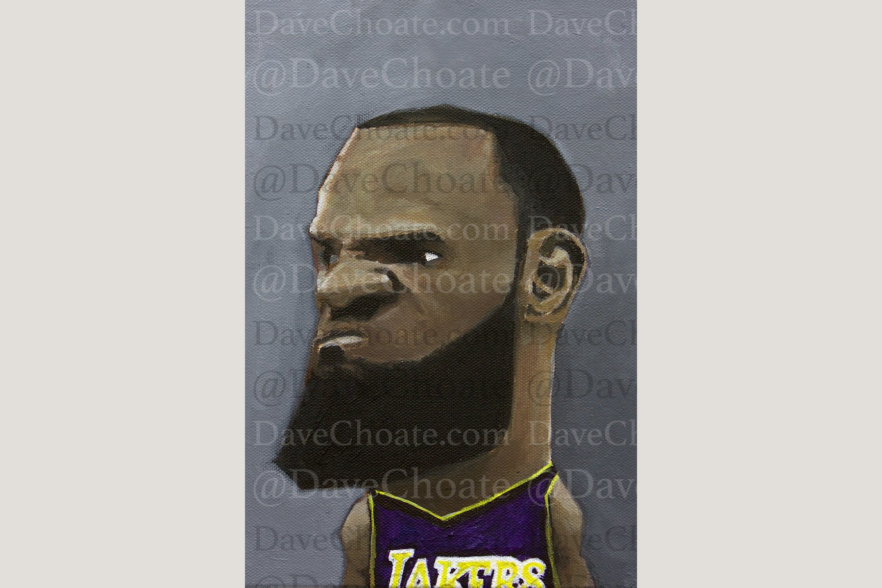 LeBron James, Los Angeles Lakers Art Photo Print from an original acrylic painting