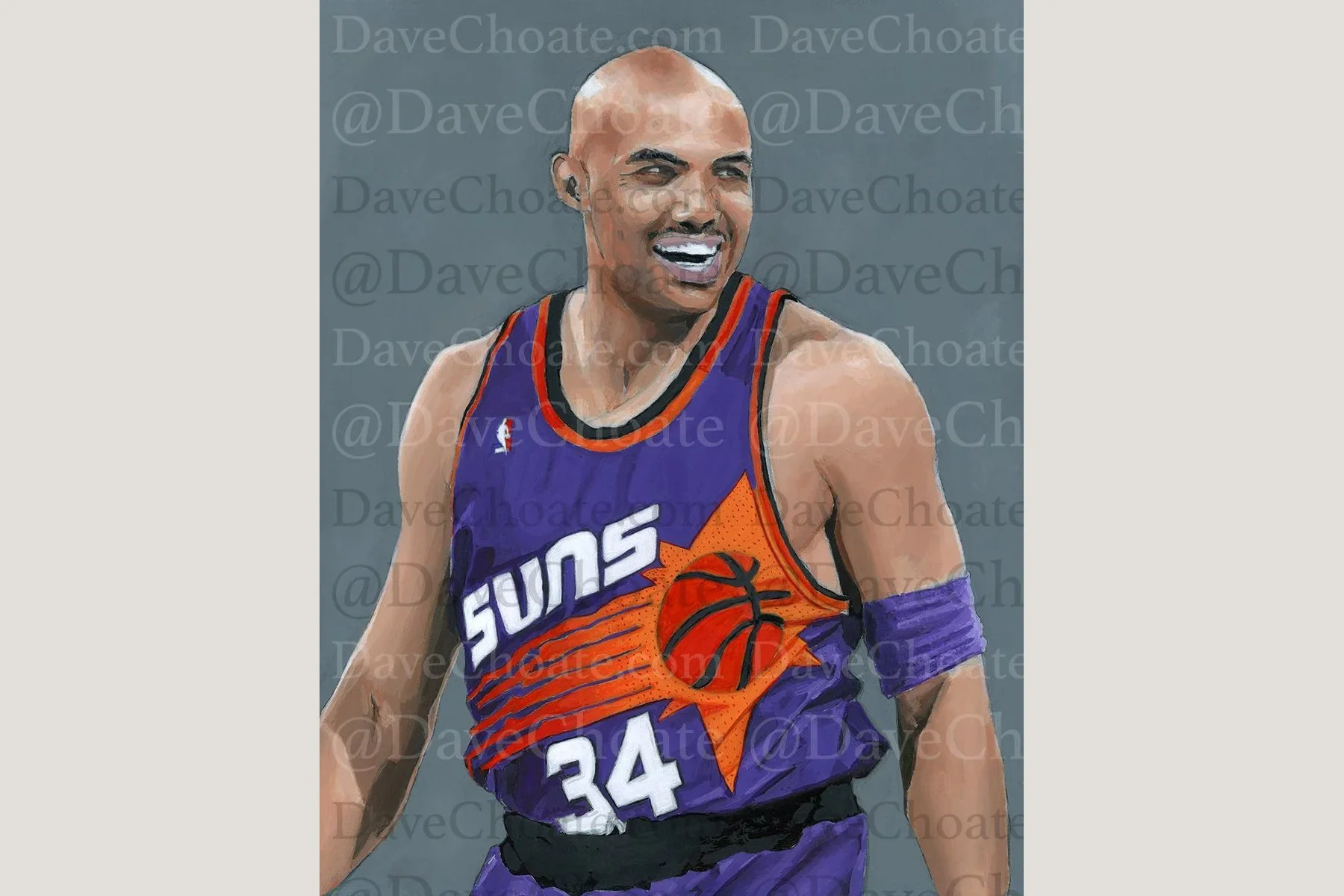 Charles Barkley, Phoenix Suns Art Photo Print
