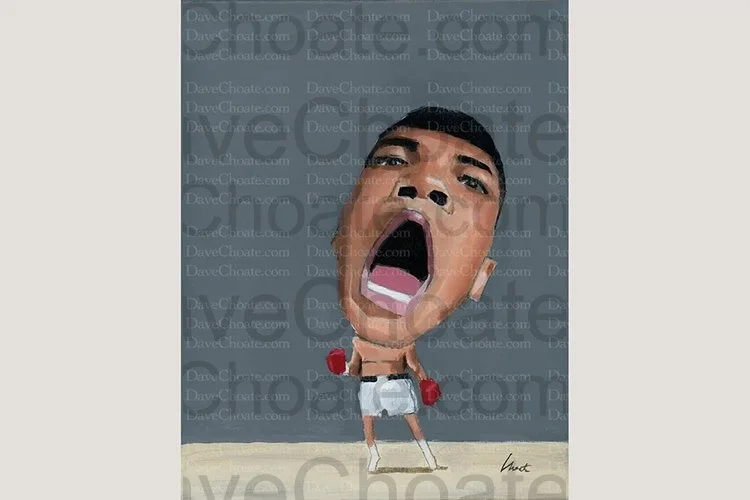 Muhammad Ali Original Acrylic Painting 8" x 10"
