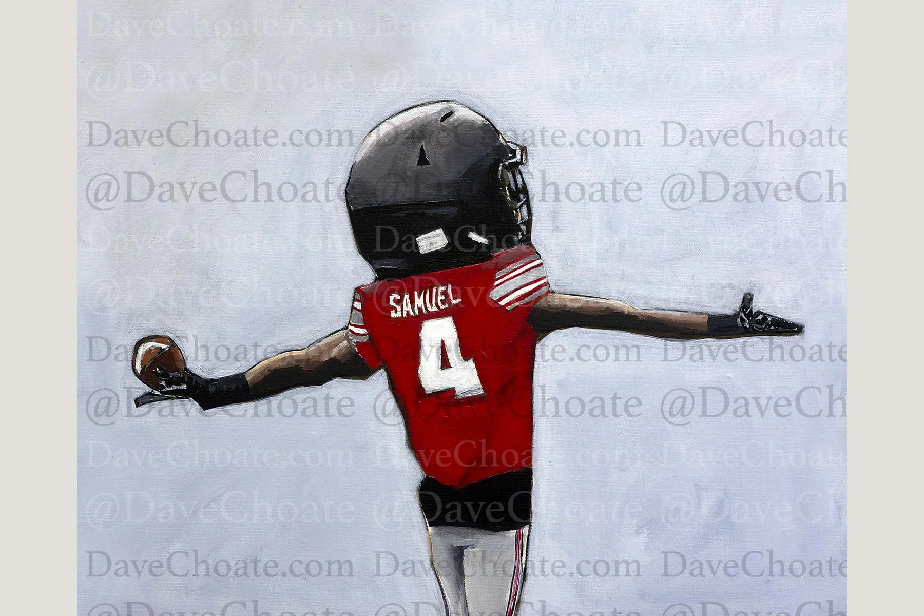 Ohio State Buckeyes, Curtis Samuel Game-Winning TD vs Michigan Art Photo Print From An Original Acrylic Painting