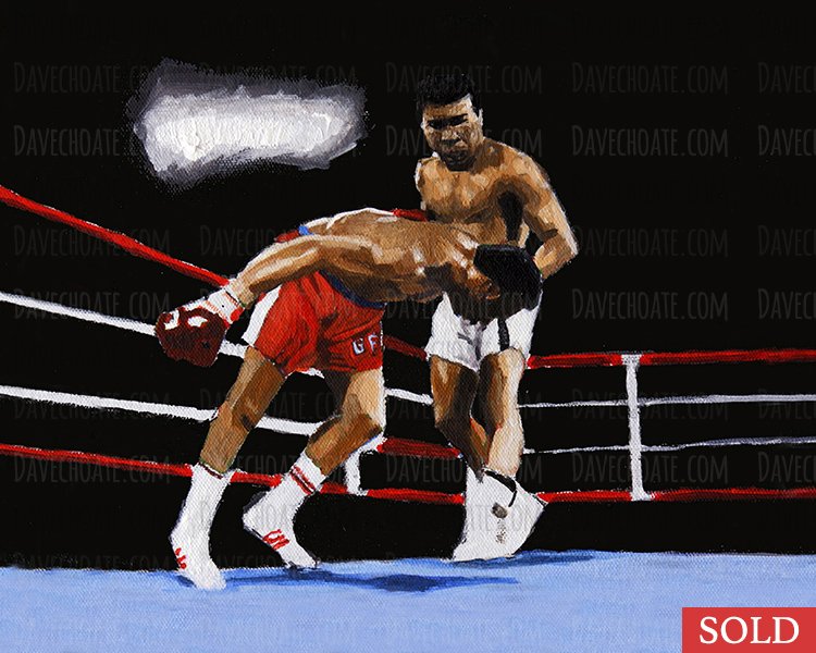 Muhammad Ali vs. George Foreman. Rumble in the Jungle. Measures 8x10