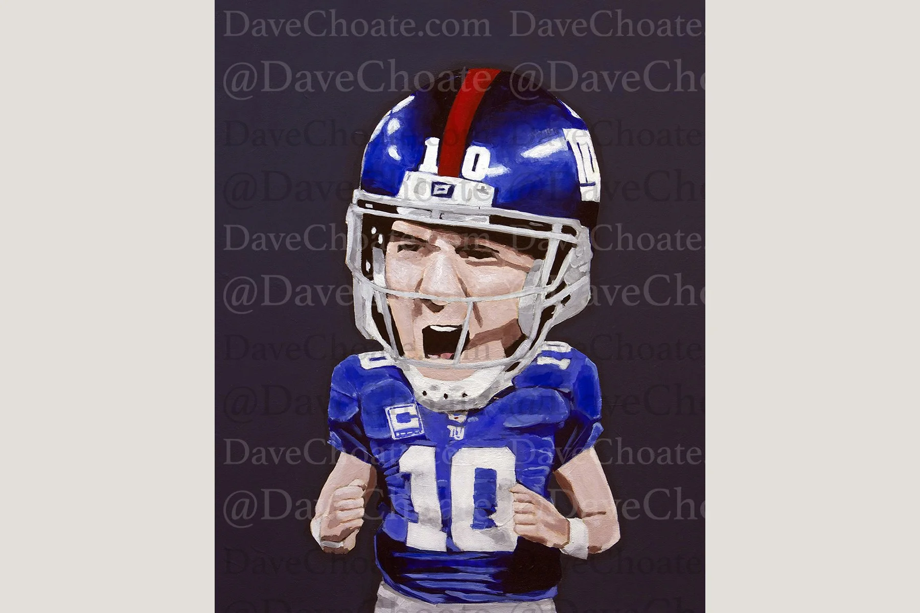 Eli Manning, New York Giants Art Photo Print From An Original Acrylic Painting