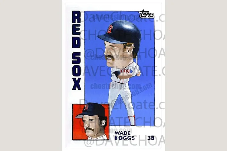 Boston Red Sox. 1984 Topps Baseball Card Design - ART Print from an Original Acrylic Painting