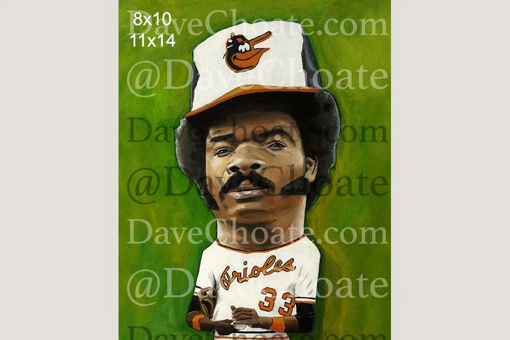 Eddie Murray,  Baltimore Orioles Baseball Art Photo Print from an Original Acrylic Painting