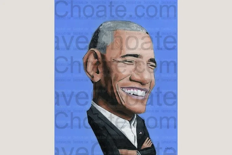 Barack Obama Original Acrylic Painting. Measures 16X20