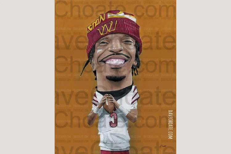 Jayden Daniels, Washington Commanders Original Acrylic Painting 16X20
