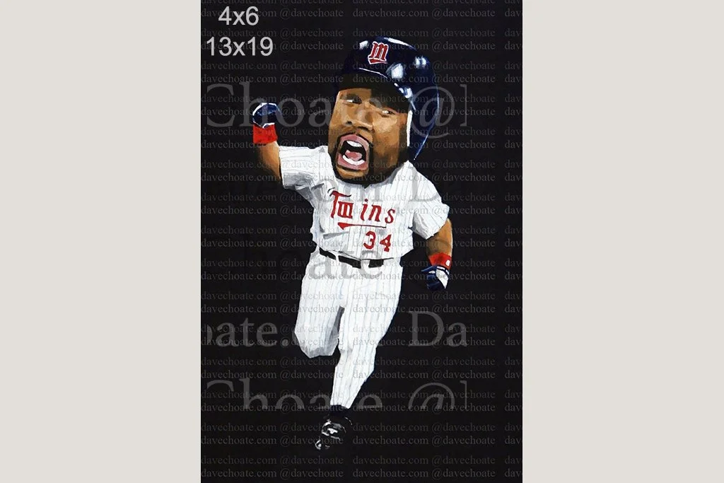 Kirby Puckett, Minnesota Twins Baseball Art Photo Print from an Original Acrylic Painting