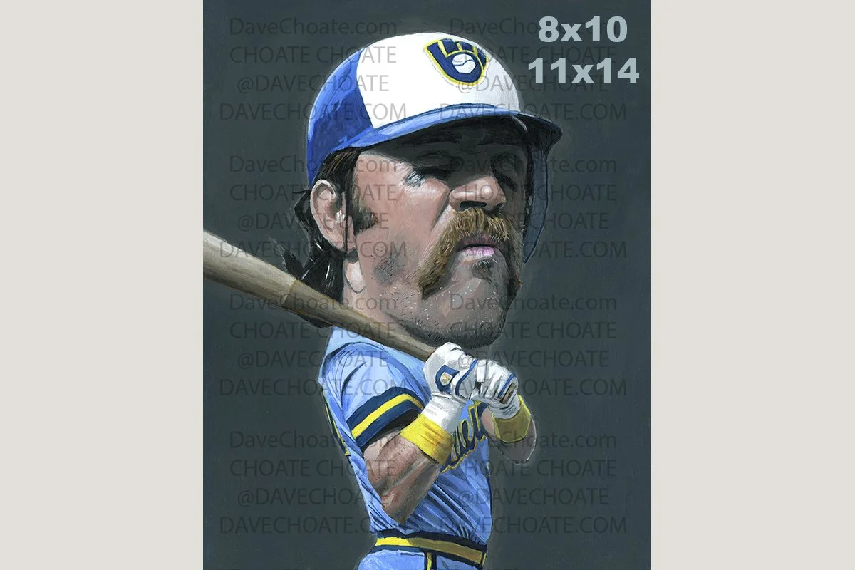 Gorman Thomas, Milwaukee Brewers Baseball Art Photo Print from an Original Acrylic Painting