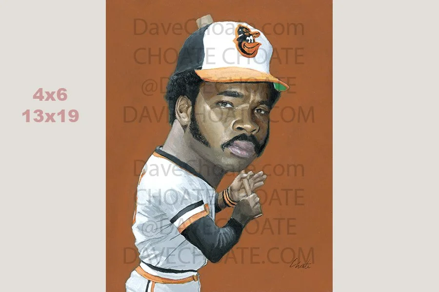 Eddie Murray,  Baltimore Orioles Baseball Art Photo Print from an Original Acrylic Painting