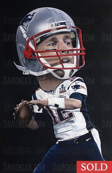 Tom Brady, New England Patriots. Super Bowl LI. Measures 36x48