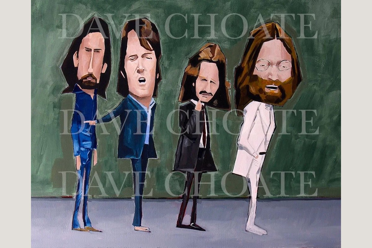 The Beatles. Abbery Road Art Photo Print from an original acrylic painting.