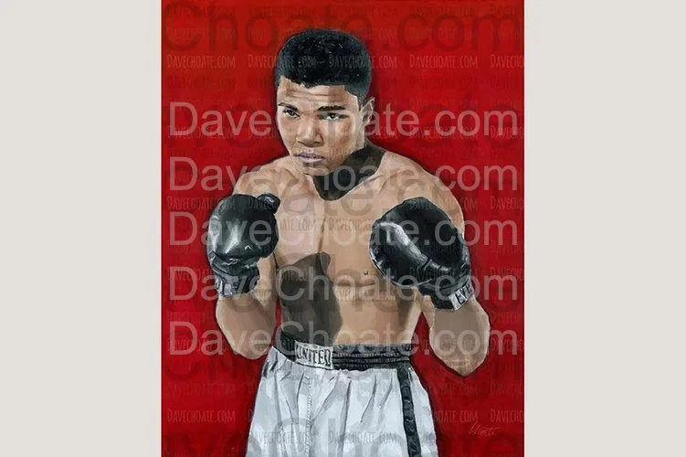 Muhammad Ali Original Acrylic Painting 11" x 14"