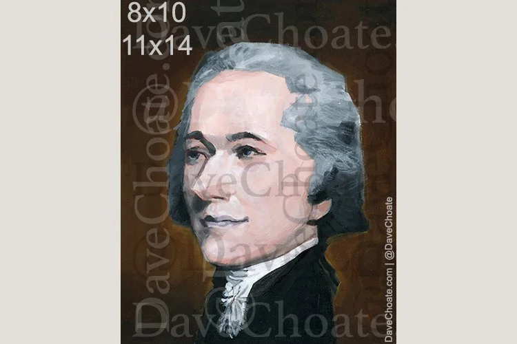 Alexander Hamilton Art Photo Print from an original acrylic painting