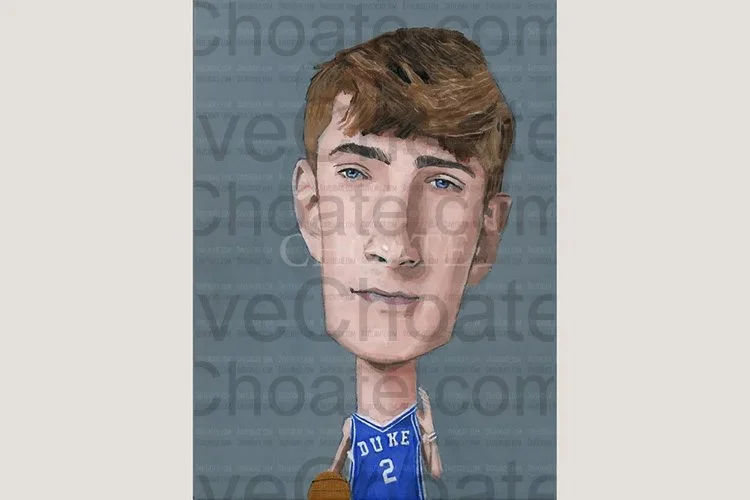 Cooper Flagg, Duke Blue Devils Basketball Acrylic Original Painting. Measures 11x14.