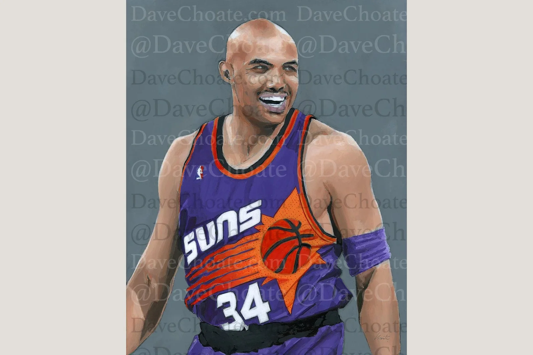 Charles Barkley Original Acrylic Painting. Measures 16X20