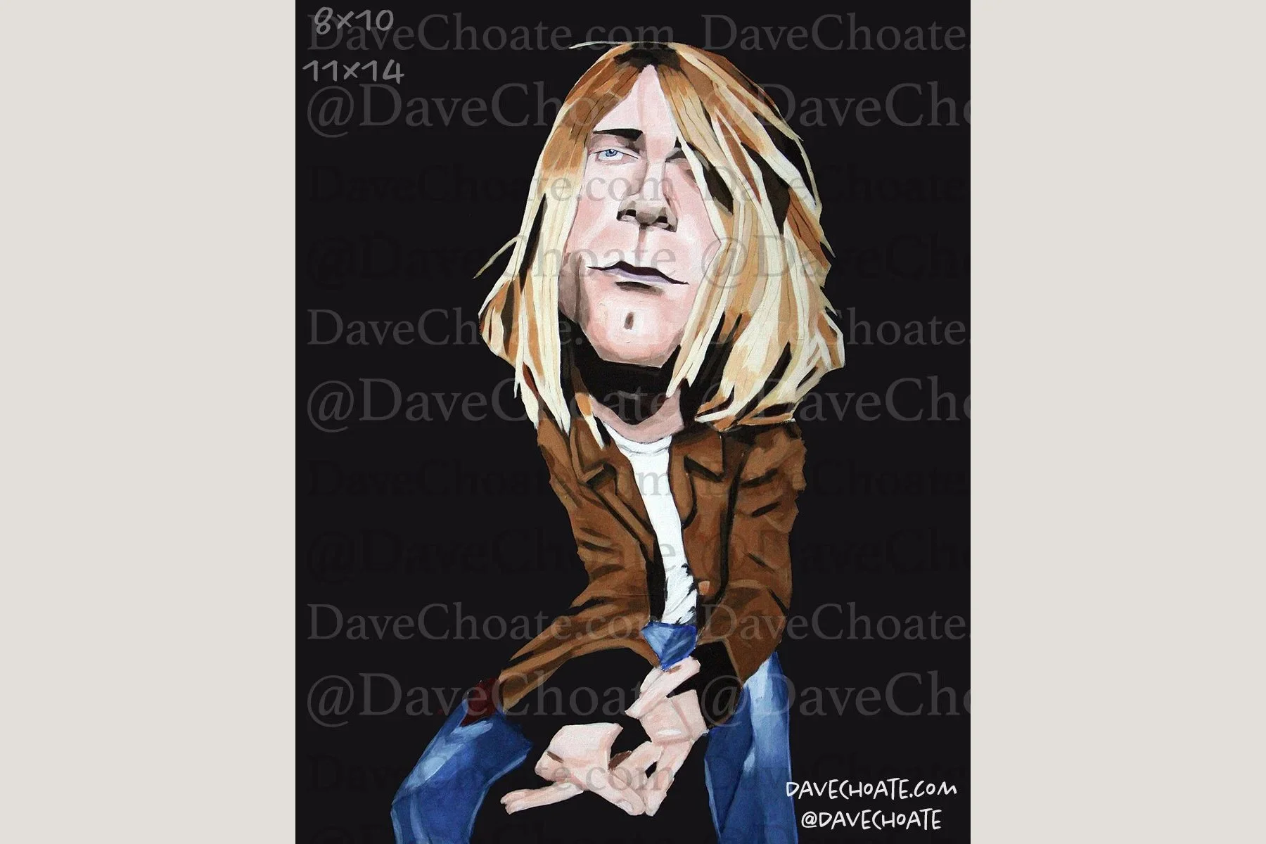 Kurt Cobain, Nirvana. Art Photo Print from an original acrylic painting