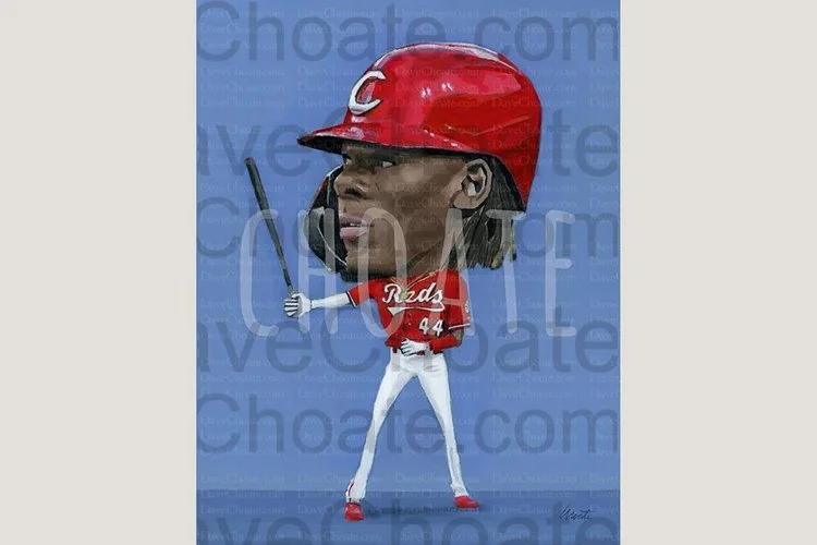 Elly De La Cruz, Cincinnati Reds Original Acrylic Painting. Measures 11" x 14"