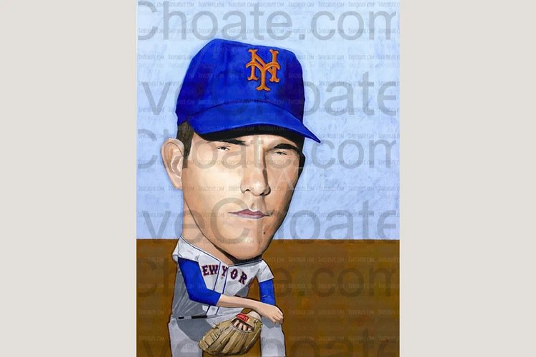 Nolan Ryan, New York Mets Original Acrylic Painting. Measures 30x40