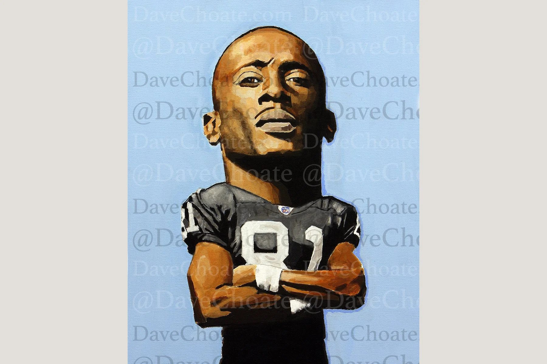 Tim Brown, Oakland / Los Angeles Raiders Art Photo Print From An Original Acrylic Painting