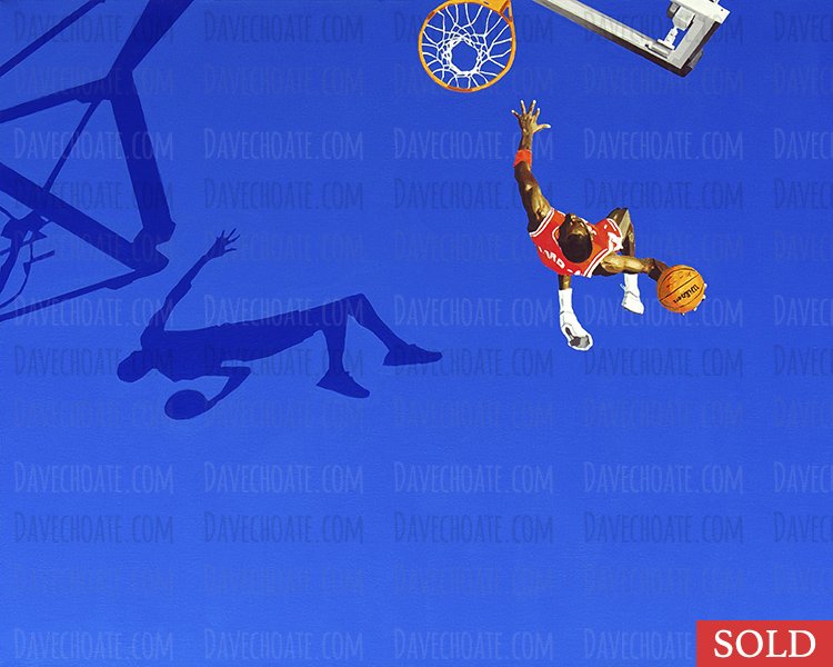Michael Jordan, Chicago Bulls. Measures 36x48