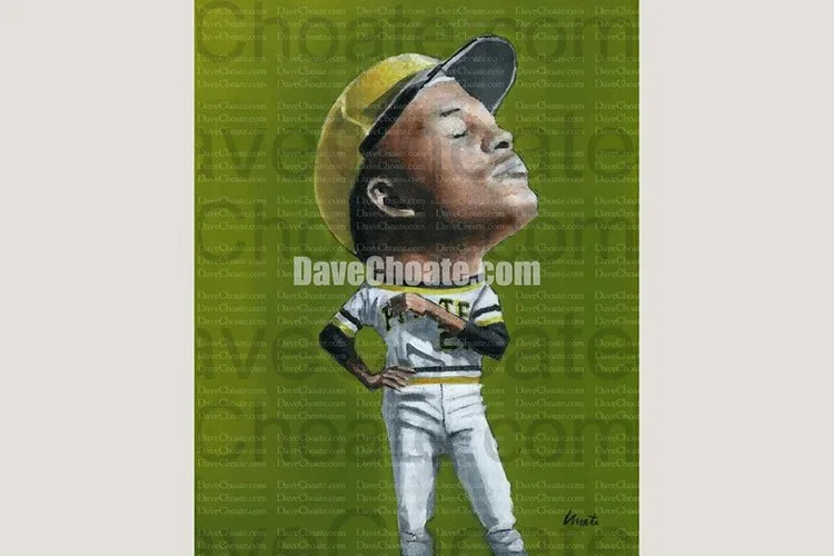 Roberto Clemente, Pittsburgh Pirates Original Acrylic Painting. Measures 8" x 10".