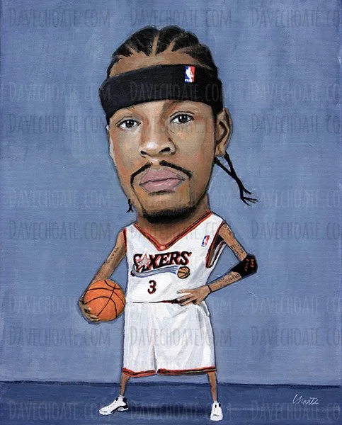 Allen Iverson, Philadelphia 76ers. Measures 11x14